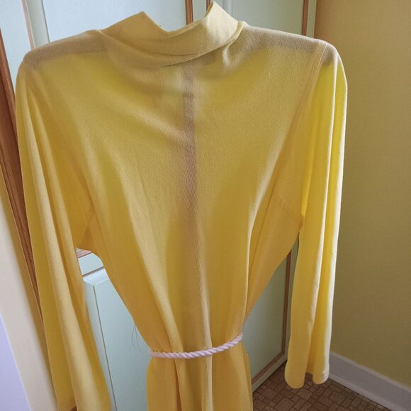 Vintage 70s yellow sweater disco pop psychedelic - Picture 2 of 4